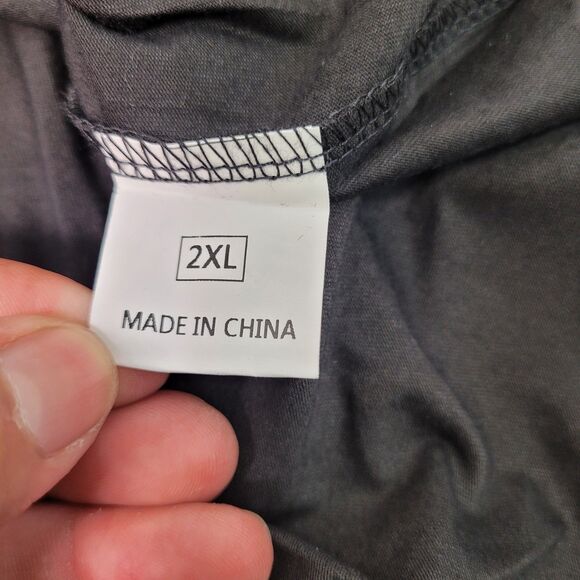 Men's Loose Fit T-Shirt Tops Basic Casual Round Neck Summer Black Shirts XXL - Picture 6 of 8